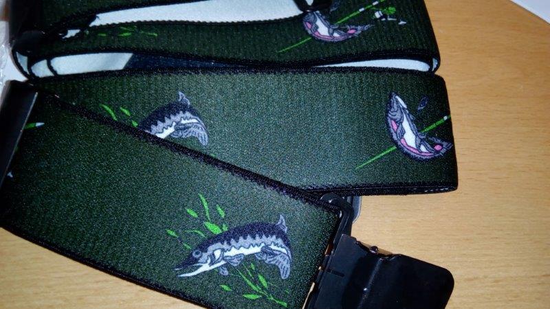 Pánské šle - kšandy 40 mm, Y 120 cm rybářské