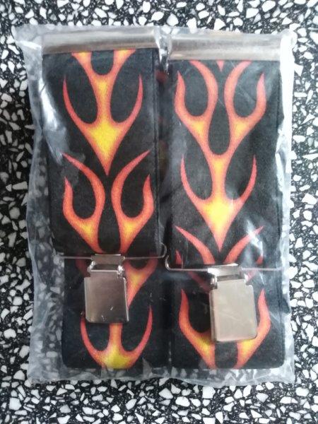 Šle pánské 50 mm Y 120 cm potisk plameny