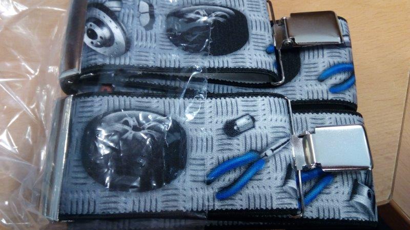 Pánské šle - kšandy 50 mm Y 120 cm povolání automechanik