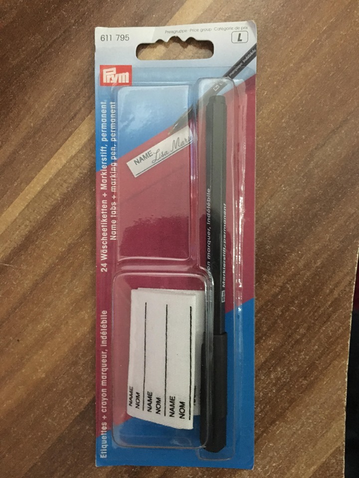 Pero na značení prádla + 24 nažehlovacích štítků