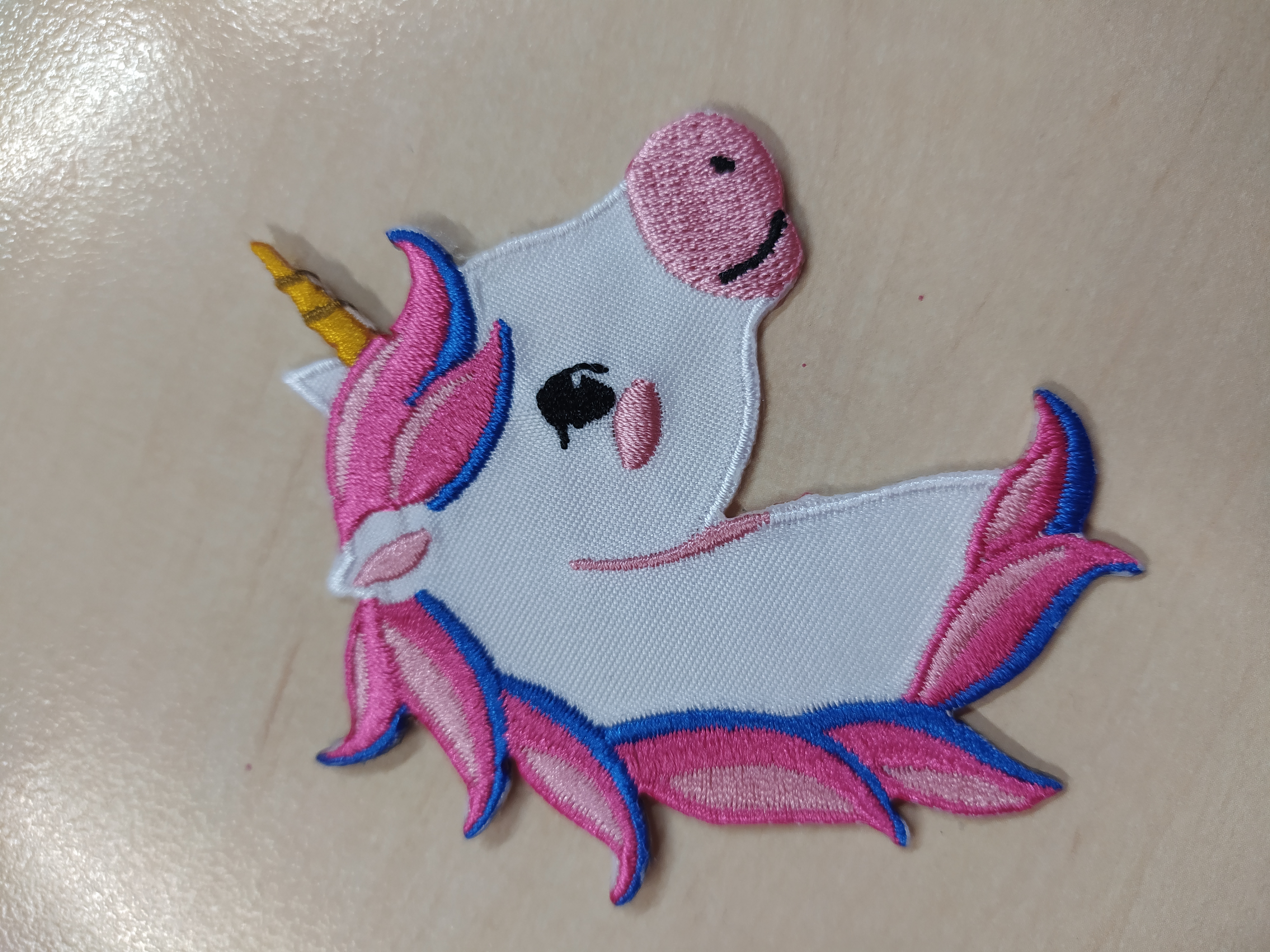 Aplikace nažehlovací jednorožec hlava