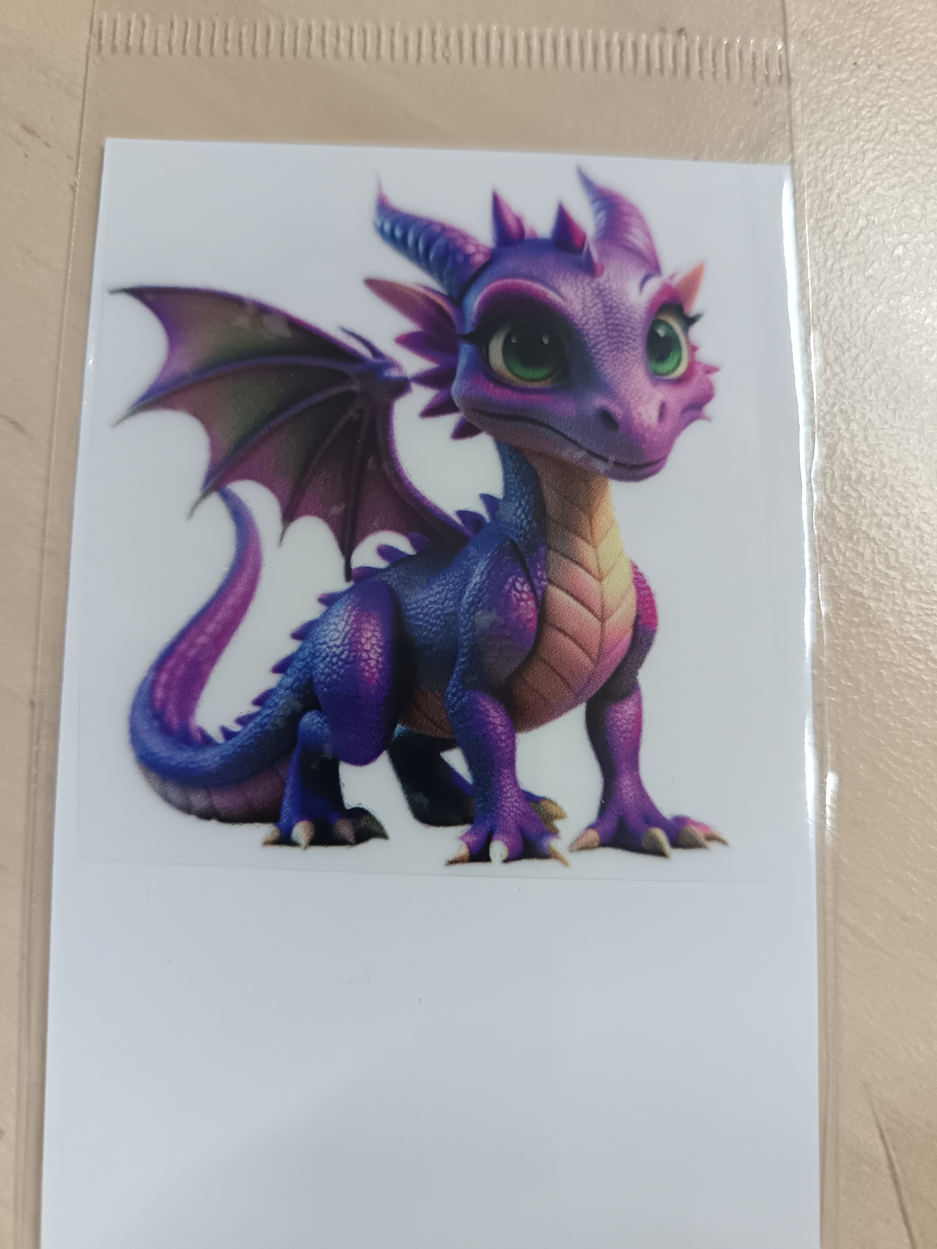 Aplikace nažehlovací Fialový drak