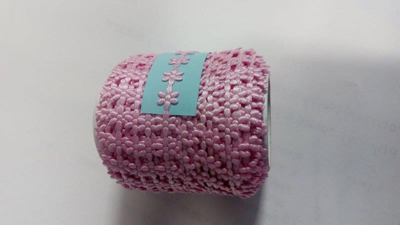 Aplikace metráž - květy malé světle růžové