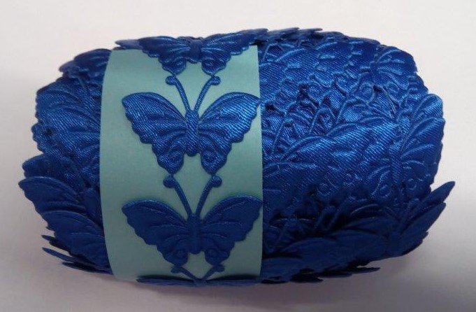 Aplikace metráž - motýlek královská modř