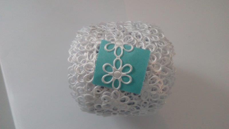 Aplikace metráž - květy střední bílé