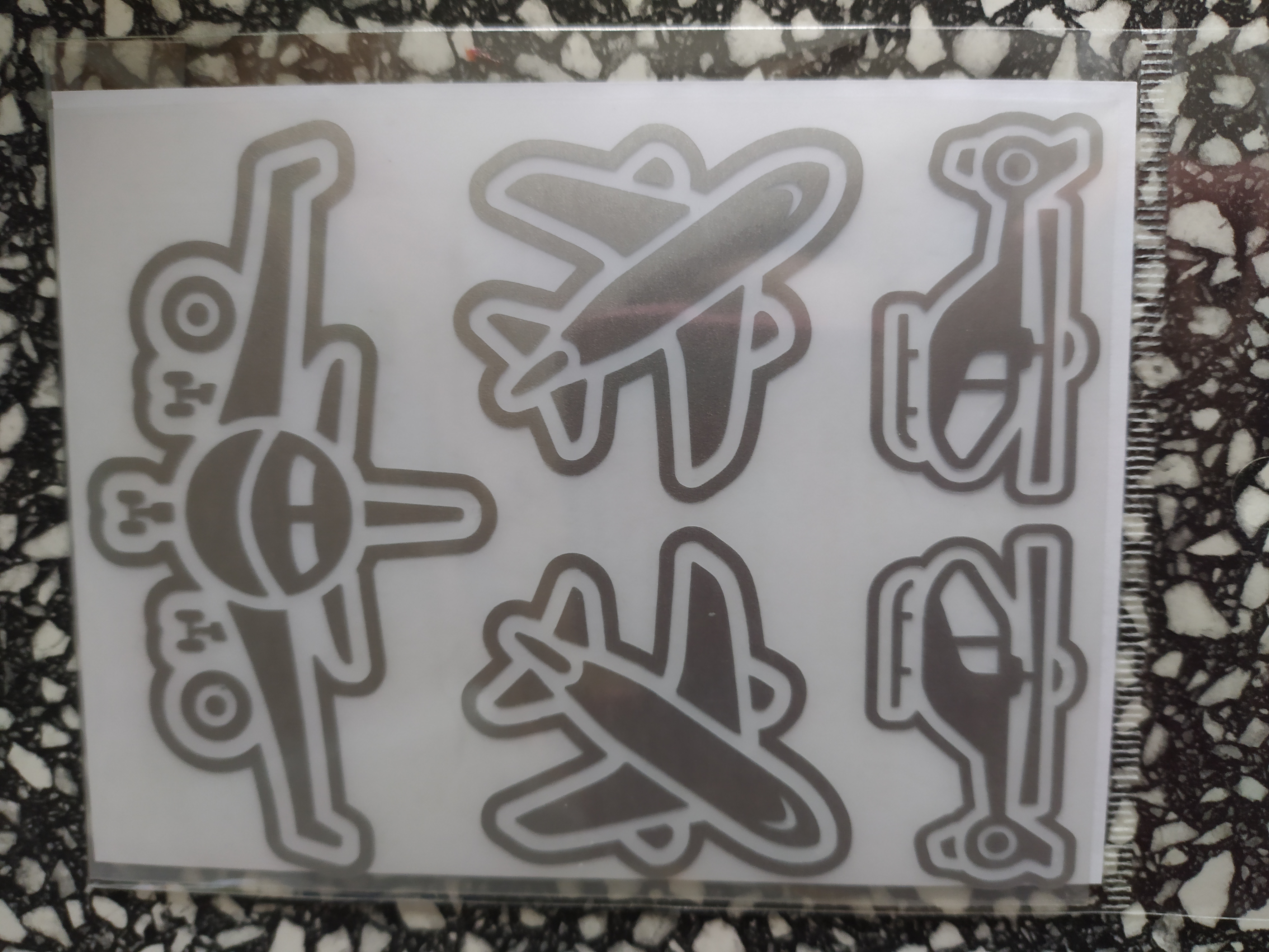 Reflexní motiv letadlo