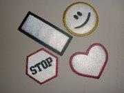 Reflexní aplikace nažehlovací - smajlík