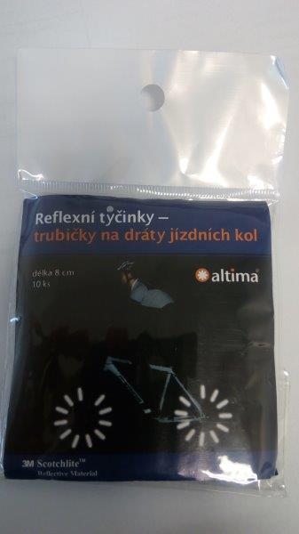 Reflexní tyčinky na dráty kol