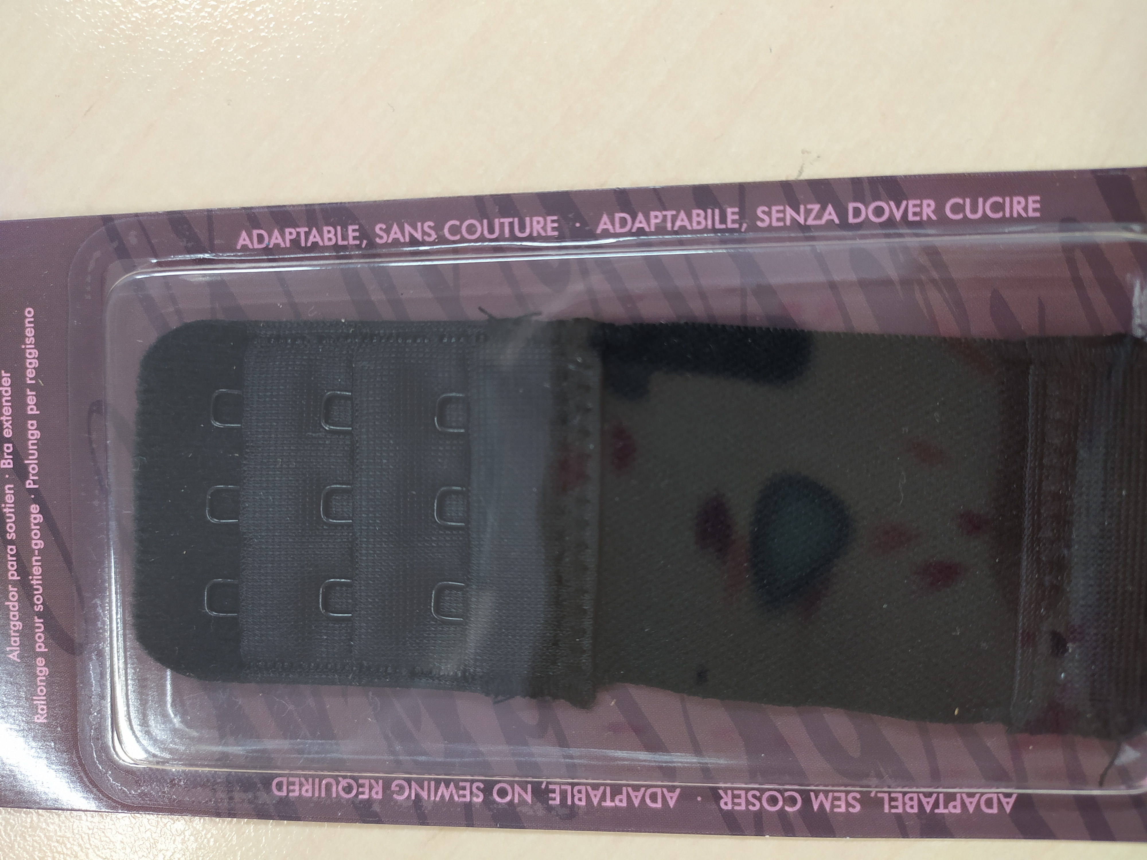 Prodlužovač podprsenkový 3:3 šíře 40 mm černý