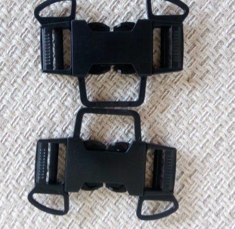 Spona trojzubec 3-dílná černá