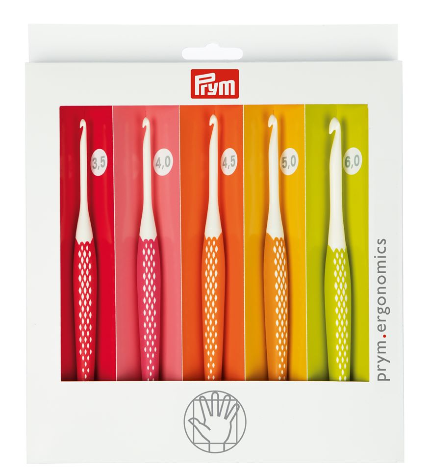 Háček na vlnu ergonomický - sada 5 kusů