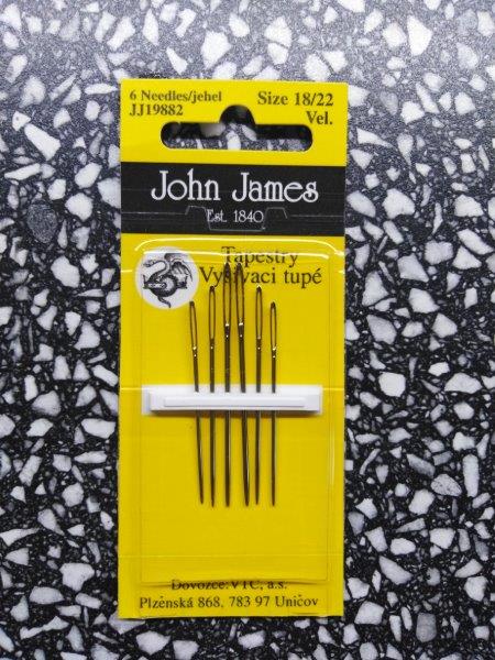 Jehly vyšívací ruční tupé 18/22