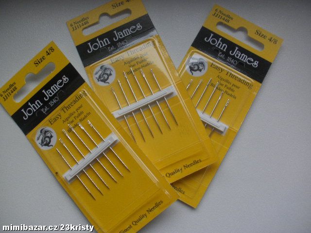 Jehly ruční pro špatně vidící - žluté