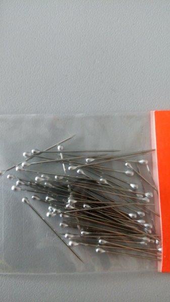 Špendlíky s plastovou hlavou 50 ks