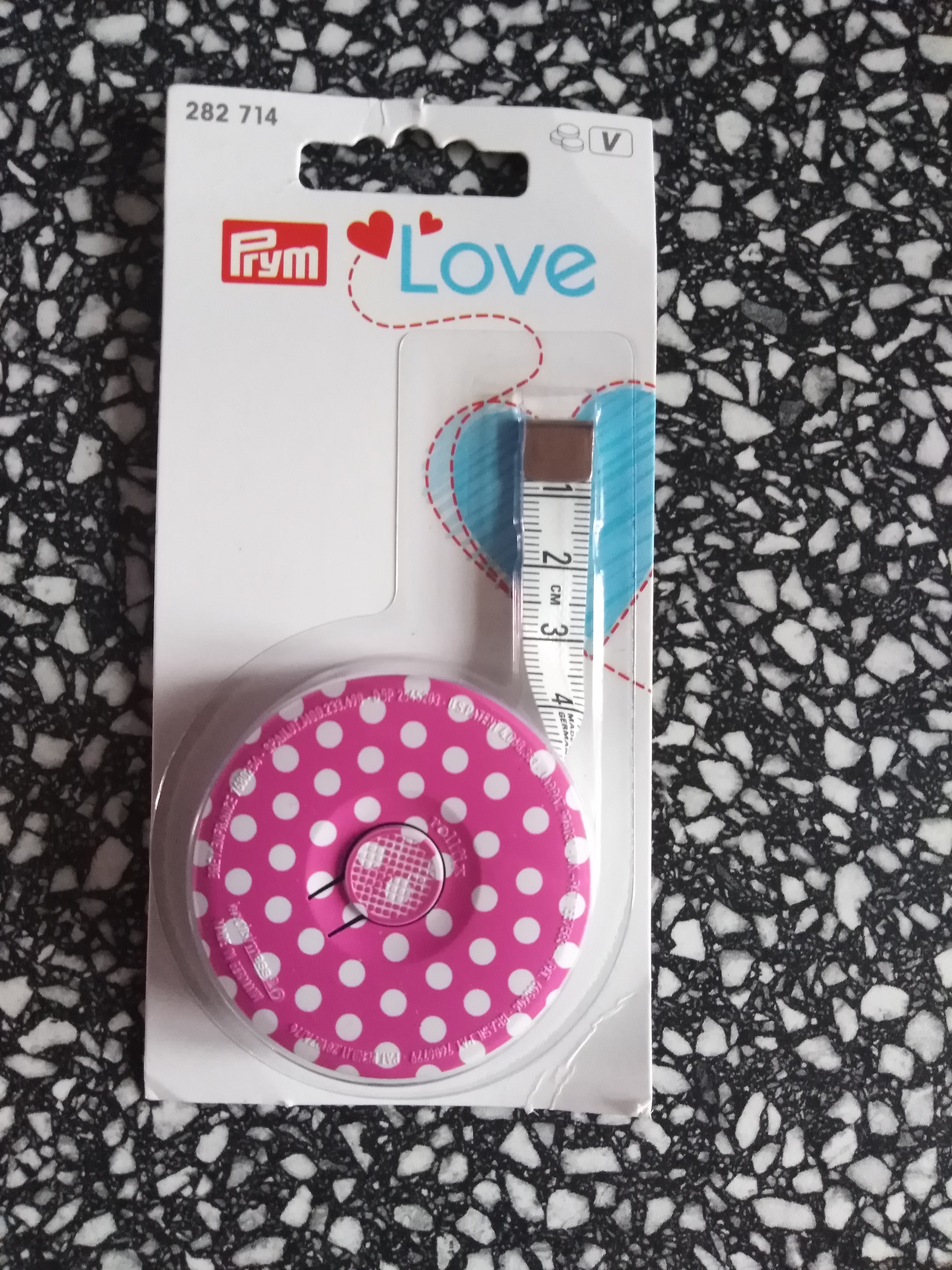 Metr krejčovský samonavíjecí růžový