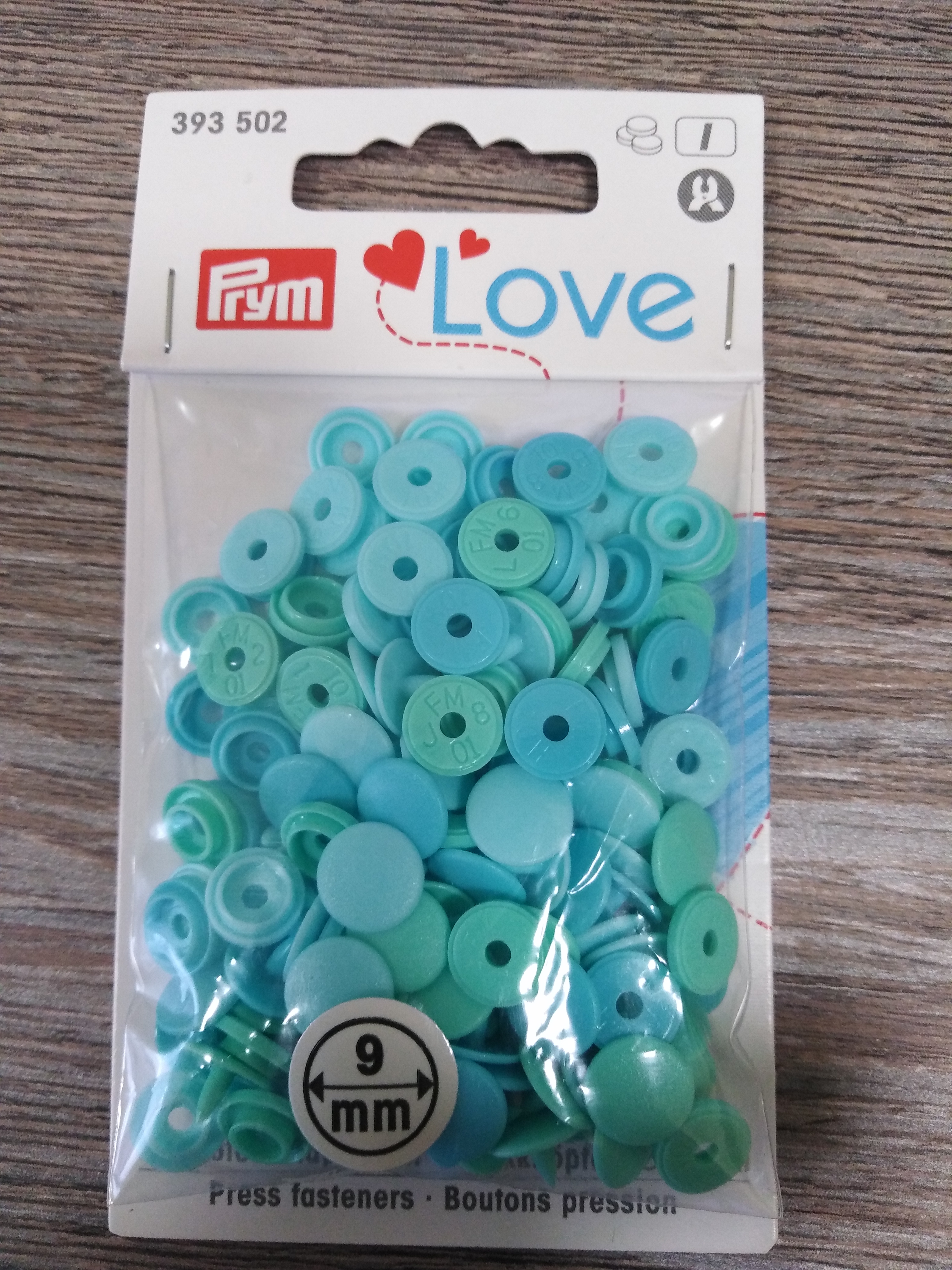 Patentky MINI Color Snaps Prym love mátový mix