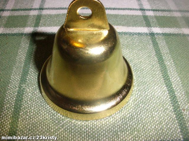 Kovový zvoneček 40 mm zlatý