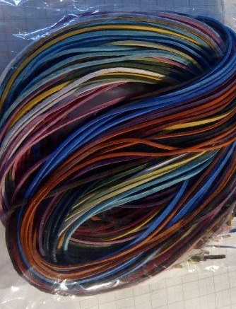 Šňůrka kožená 90 cm barevný mix