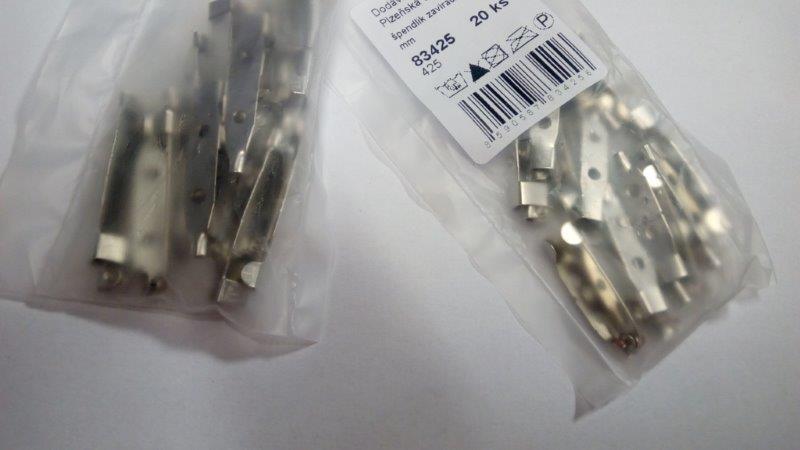 Špendlík zavírací na brož 30 mm niklový