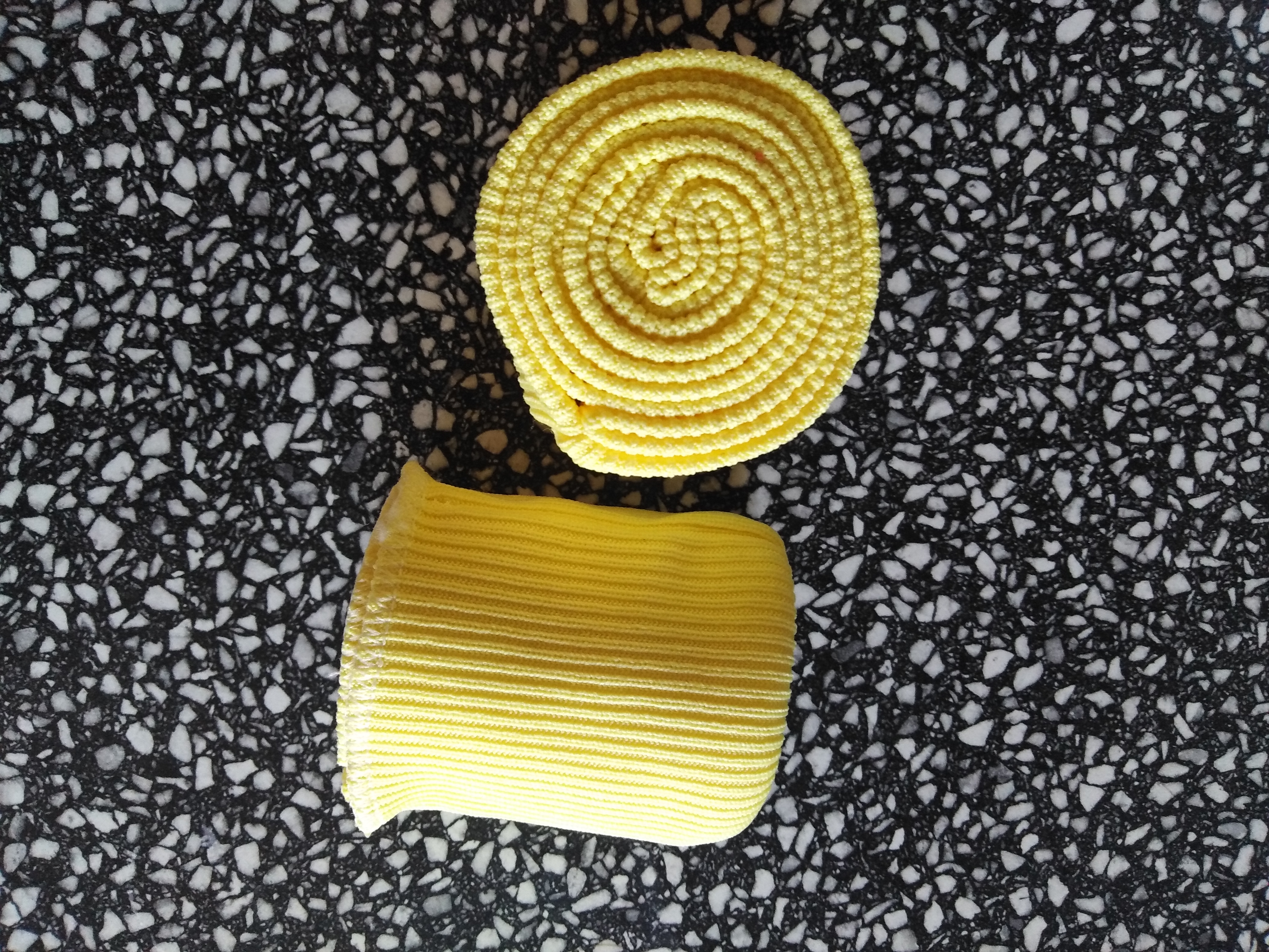 Náplety polyesterové - 2x rukáv, 1x pas, žluté