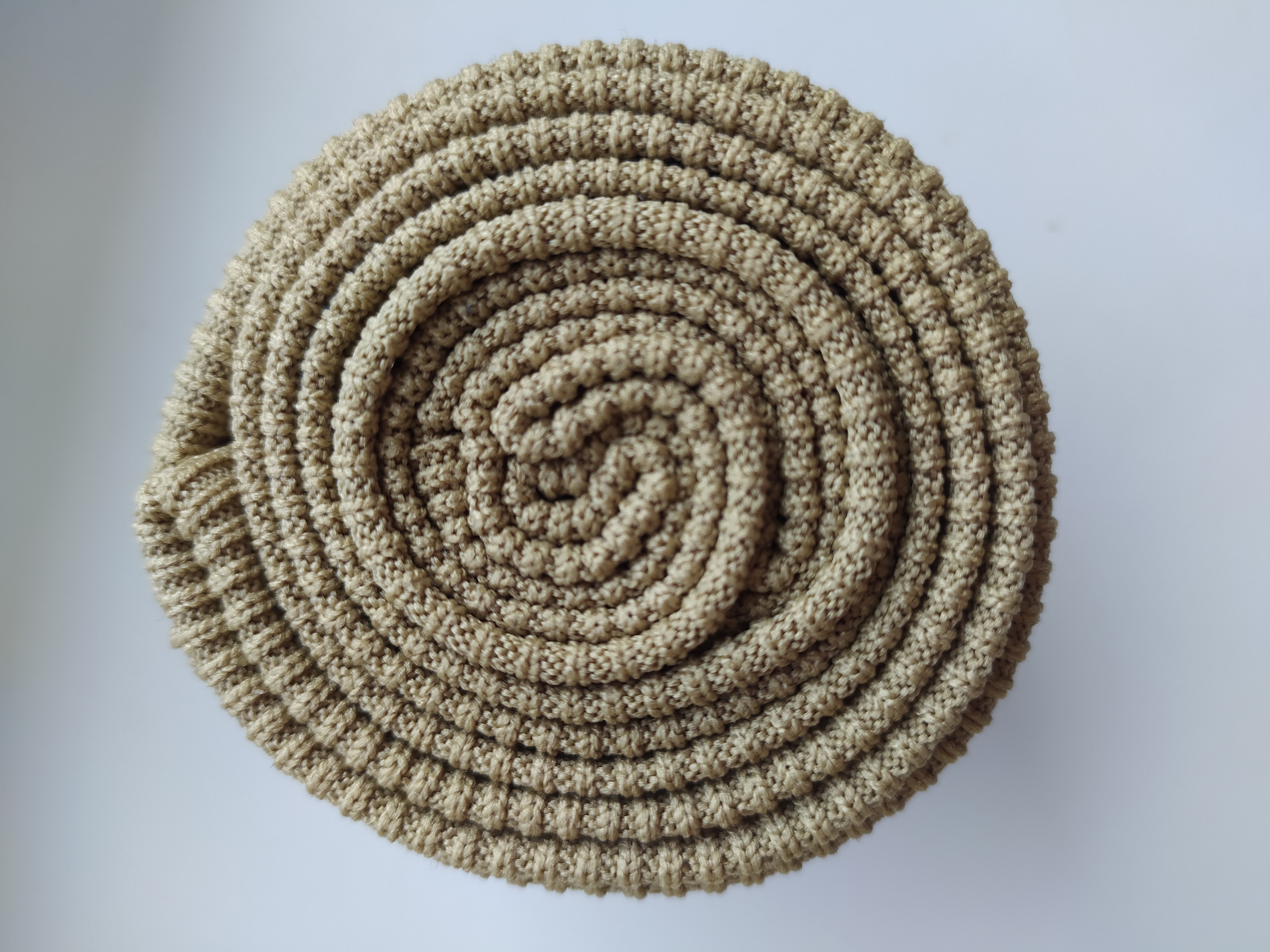 Náplety polyesterové - 2x rukáv, 1x pas, mandloňová