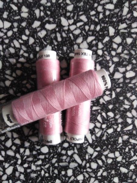 Nitě Unipoly 120 14x2 100 m světlá starorůžová 371