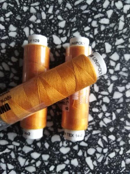 Nitě Unipoly 120 14x2 100 m žlutooranžová