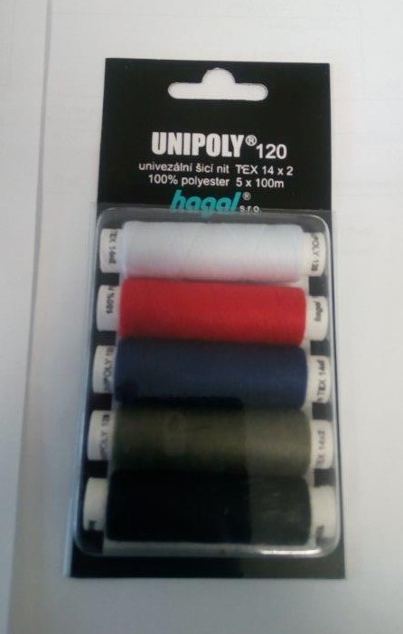 Nitě Unipoly 100 m kazeta 5 cívek