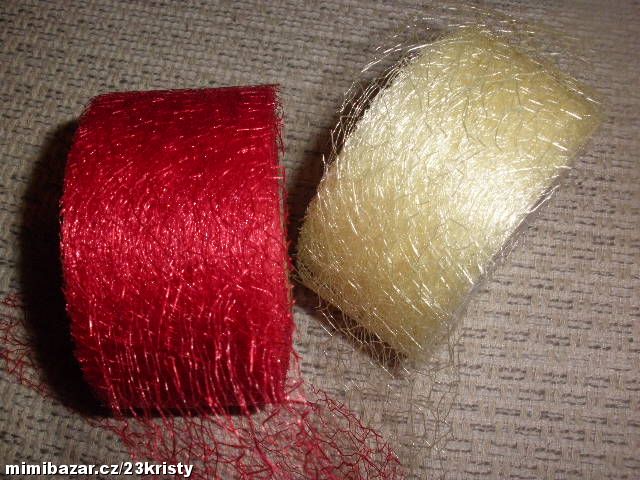 Stuha pavučinka netkaná 40 mm tmavě červená