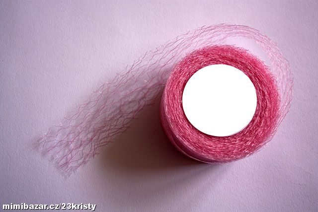 Stuha pavučinka netkaná 40 mm světle růžová