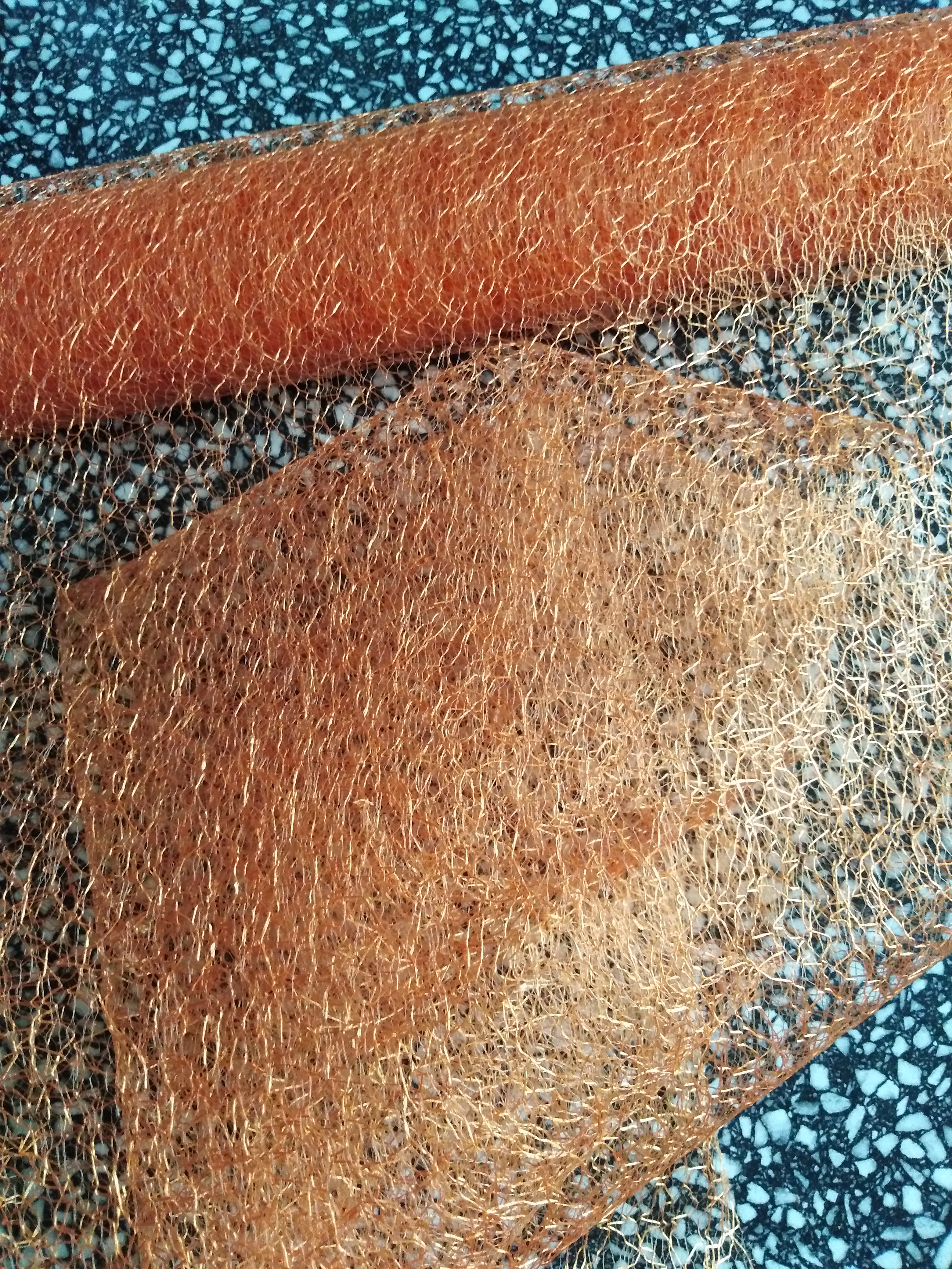 Organza pavučinka šíře 37-40 cm oranžová