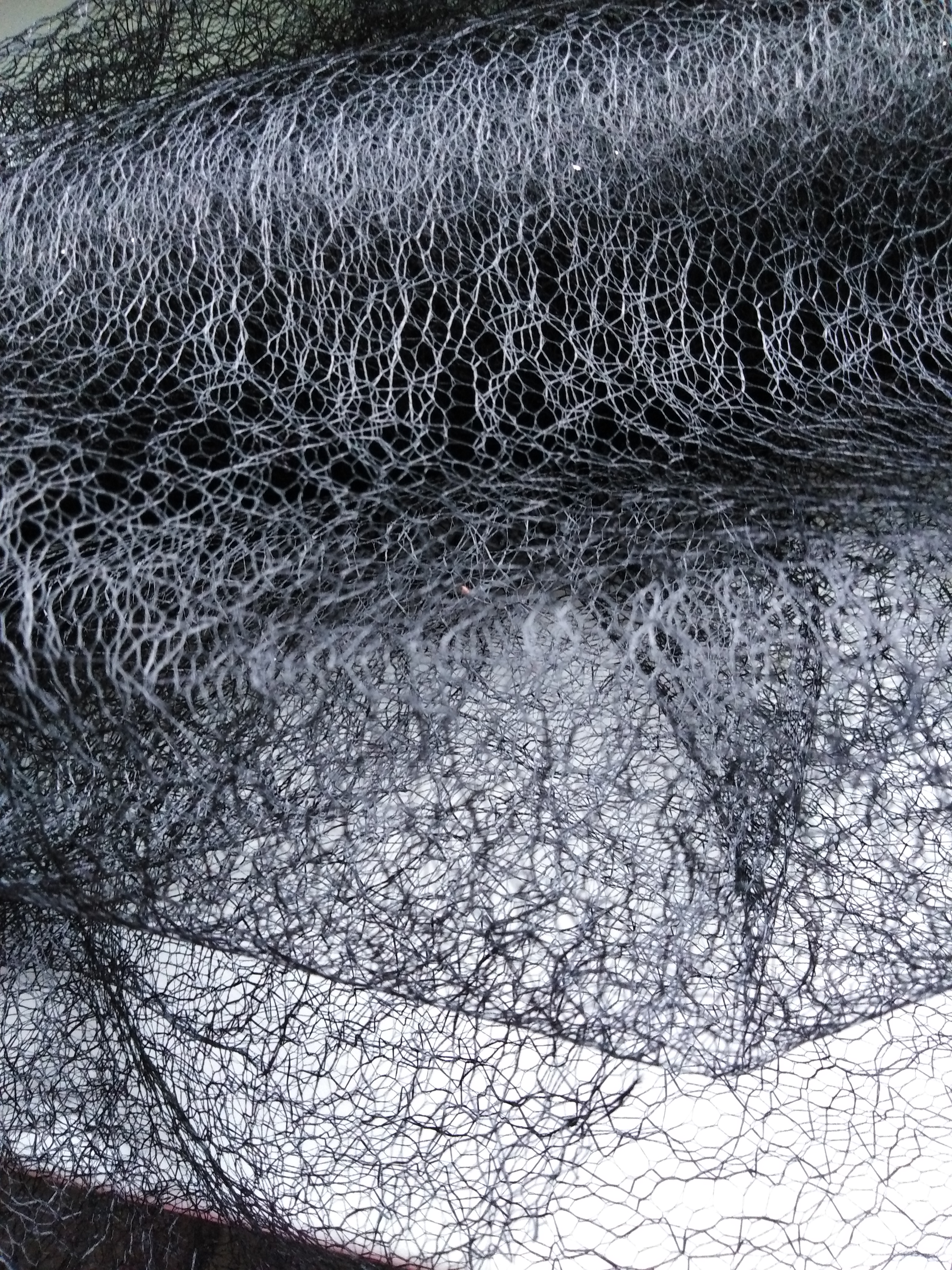 Organza pavučinka šíře 37-40 cm černá