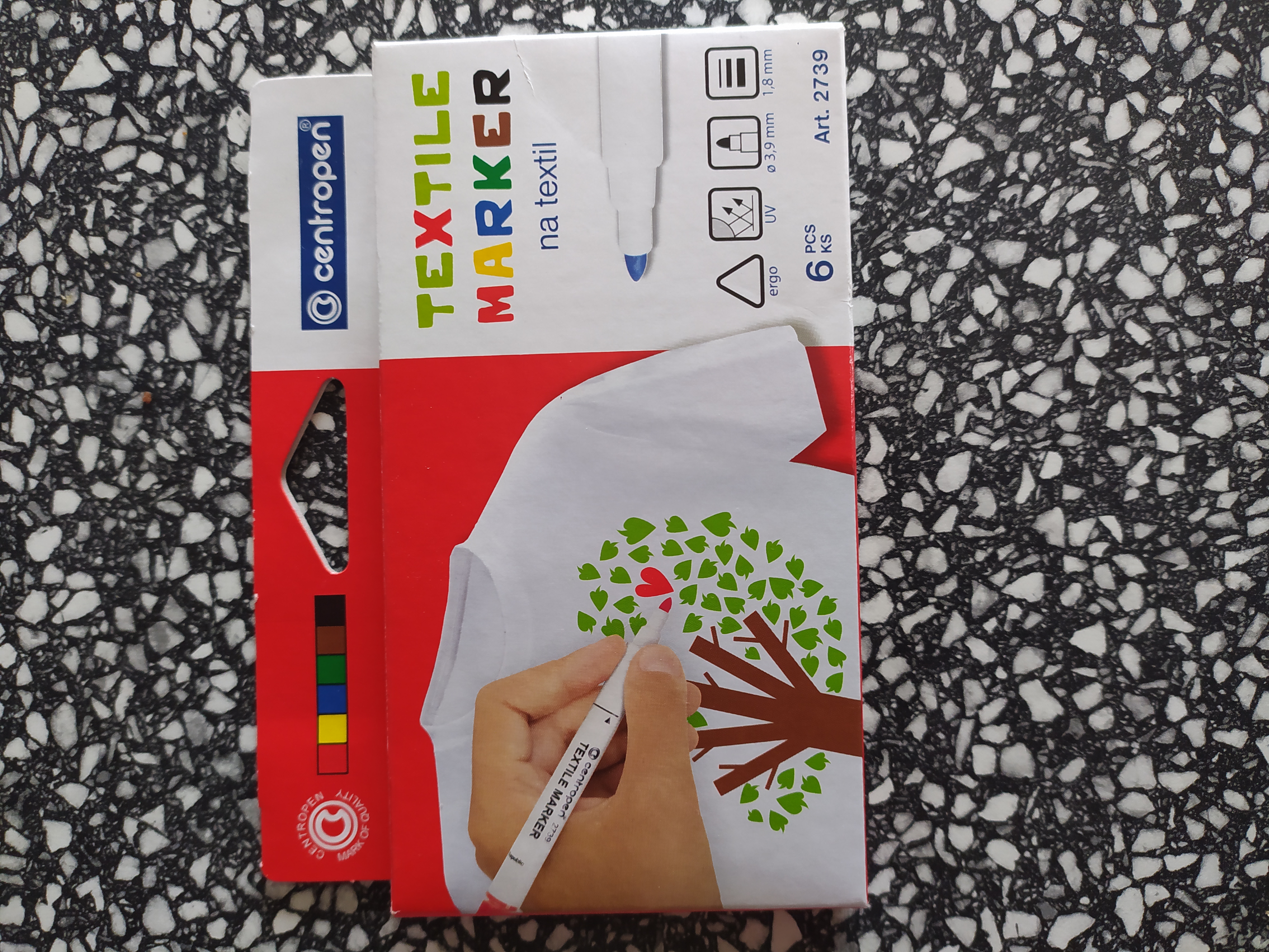 Značkovač na textil - sada 6 ks