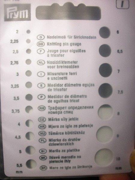 Měřidlo na jehlice