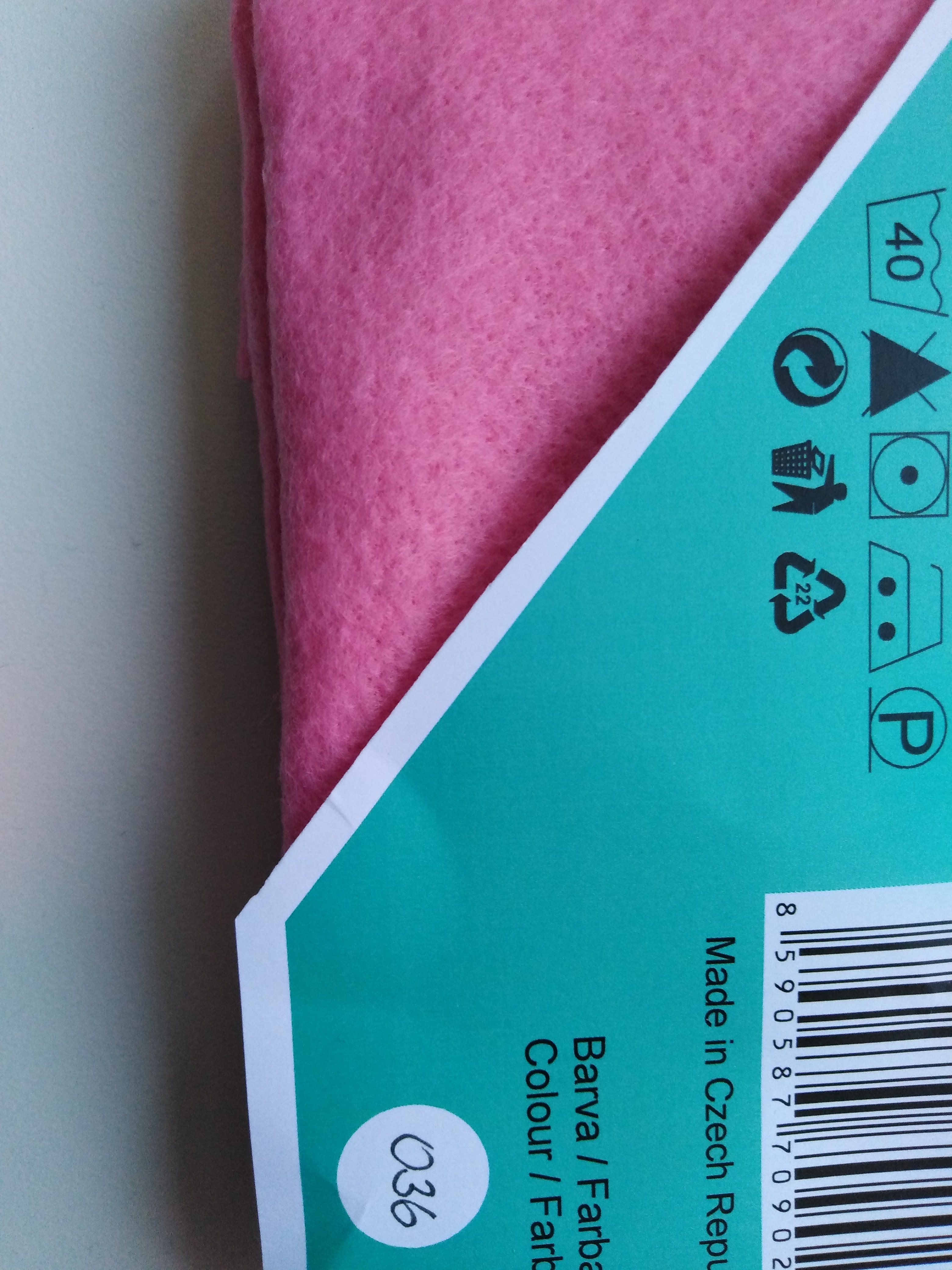 Dekorační plsť - filc 50 x 60 cm růžová 036