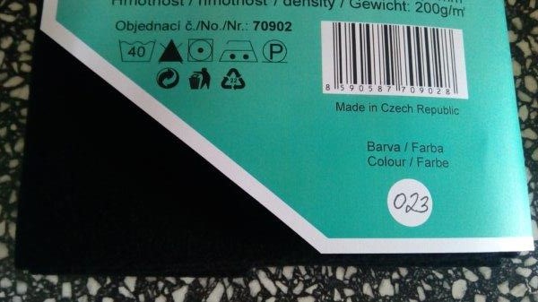 Dekorační plsť - filc 50 x 60 cm černá 023