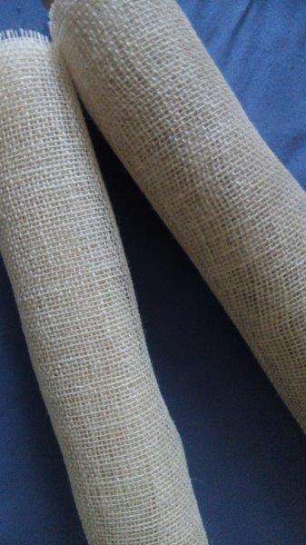 Jutová tkanina šíře 48 cm bělená