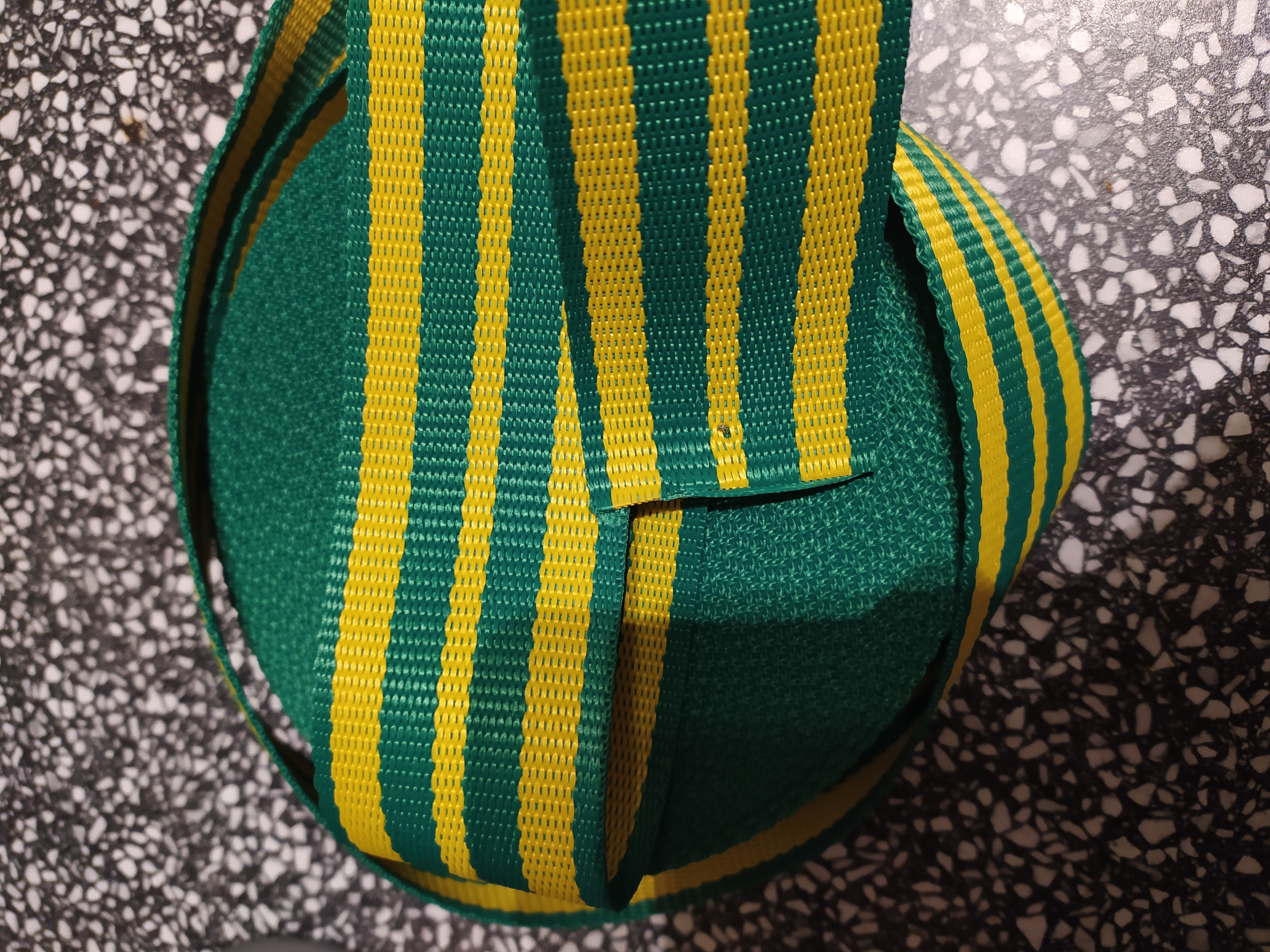 Popruh polypropylenový 50 mm zelená + žlutá