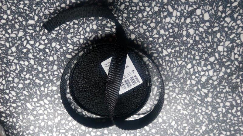 Popruh polypropylenový 35 mm černý