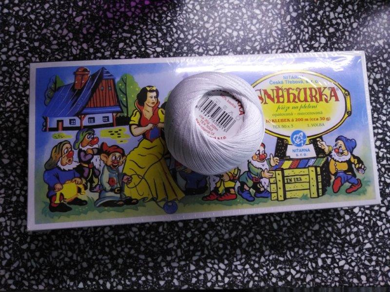 Příze Sněhurka bílá 0010