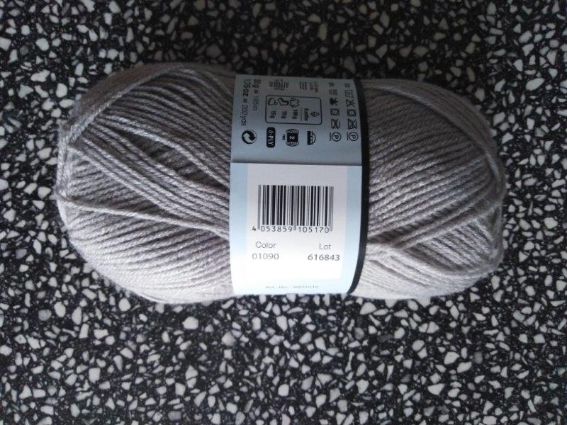 Příze Bravo Baby 185 světle šedá 1090