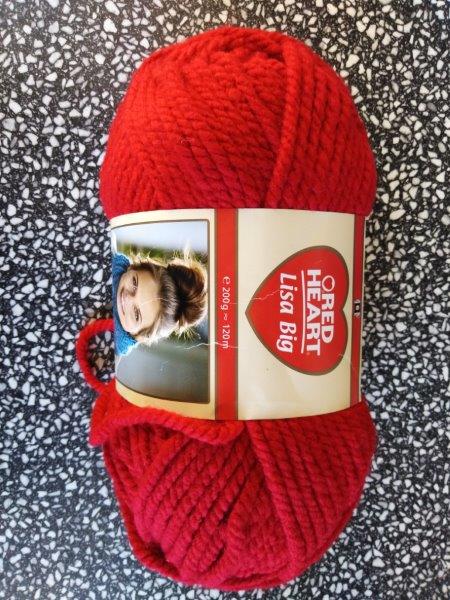 Příze Red Heart Lisa Big červená 0130