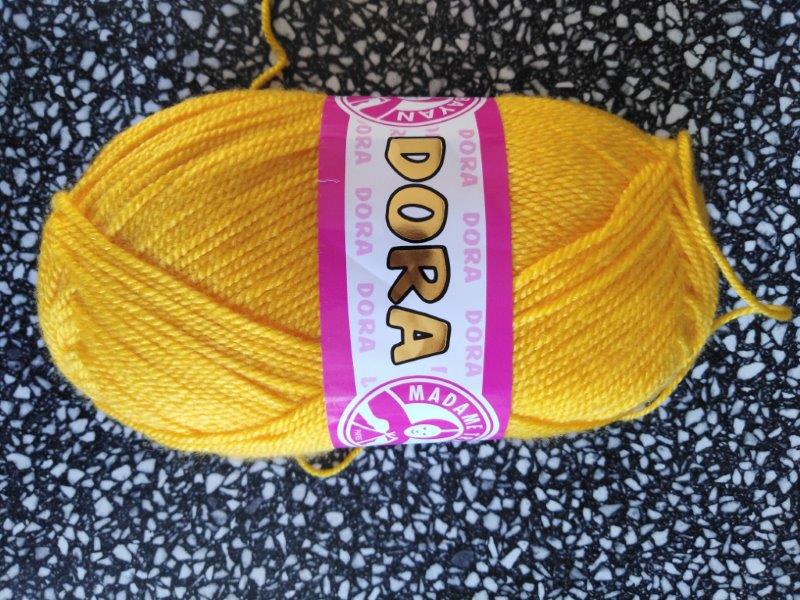 Příze Dora sytě žlutá 029