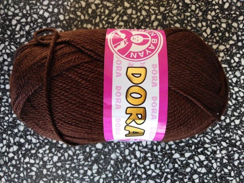 Příze Dora tmavě hnědá 083