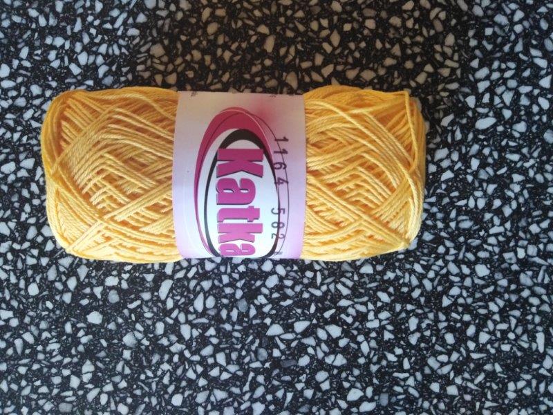 Příze Katka sytě žlutá 1164