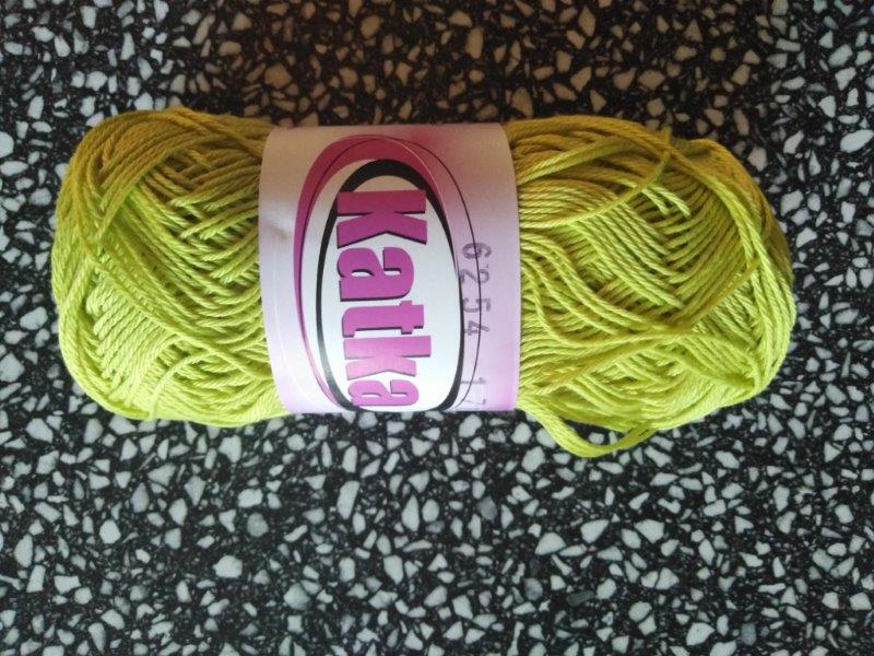 Příze Katka žlutozelená 6254