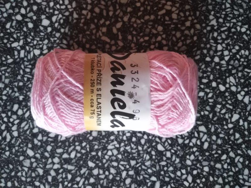 Příze Daniela světle růžová 3324