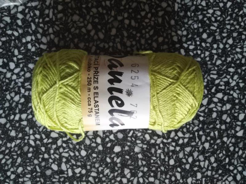 Příze Daniela žlutozelená 6254