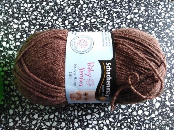 Příze Bravo Baby 185 hnědá 1011