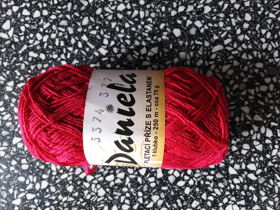 Příze Daniela červená 3374